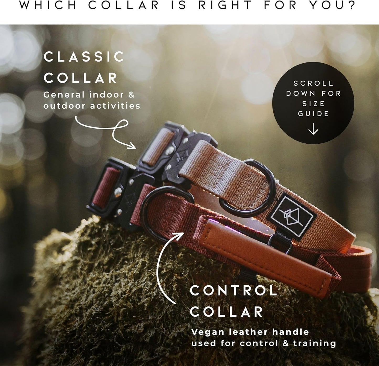 Made to  Premium Dog Collar - Adjustable Heavy Duty Nylon Collar with Quick-Release Metal Buckle (Oregon Haze, Classic Size 0)