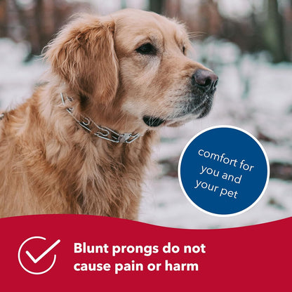 - Ultra-Plus Prong Dog Training Collar - Chrome - 3.8 Mm X 22" Neck Size; 25" Chain Length