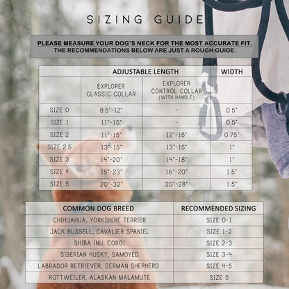 Made to  Premium Dog Collar - Adjustable Heavy Duty Nylon Collar with Quick-Release Metal Buckle (Oregon Haze, Classic Size 0)