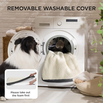 Dog Bed Medium Size Dog - Comfy Flat Puppy Beds with Removable Washable Cover, Orthopedic Egg Crate Foam Pet Mat, Suitable for Pet up to 30 Lbs