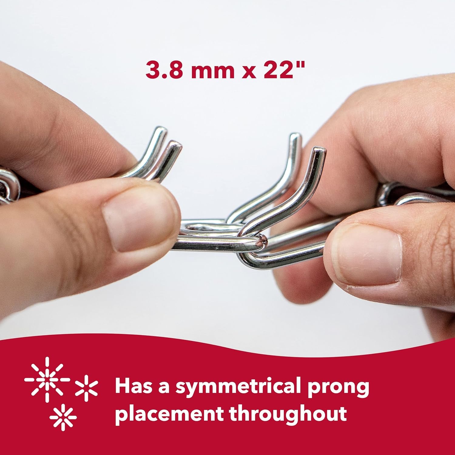 - Ultra-Plus Prong Dog Training Collar - Chrome - 3.8 Mm X 22" Neck Size; 25" Chain Length