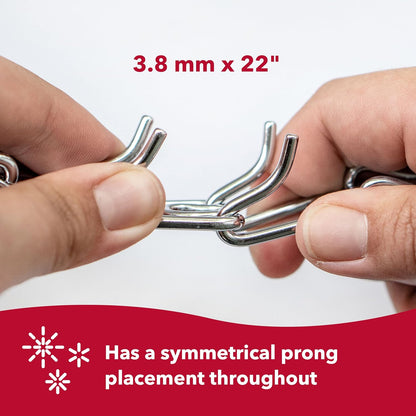 - Ultra-Plus Prong Dog Training Collar - Chrome - 3.8 Mm X 22" Neck Size; 25" Chain Length