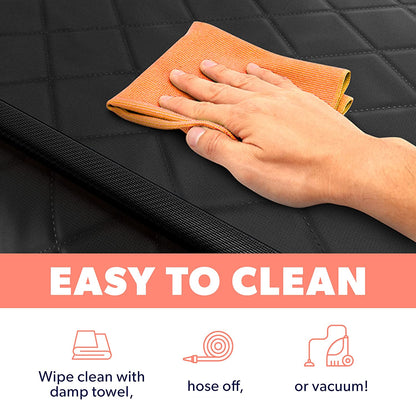 Dog Car Seat Cover, Waterproof Front Seat Protector for SUV Truck Sedan, Pet Safety Travel Comfort System with Universal Fit, Black