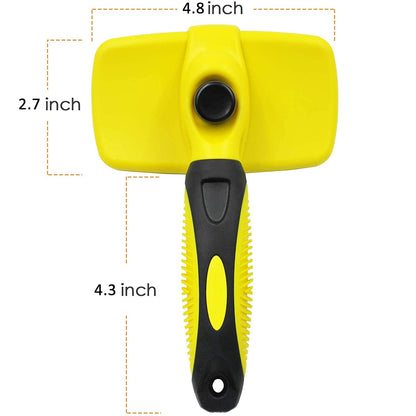 Dog/Cat Brush for Shedding and Grooming,Self-Cleaning Slicker Brush for Dogs/Cats,Pet Hair Brush Grooming Tools